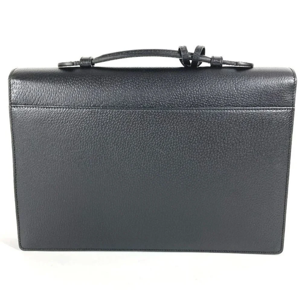 Gucci Handbag Logo Leather Black